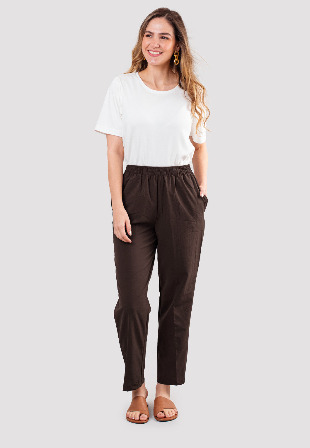 Pull On LeChute Pant - Dark Brown