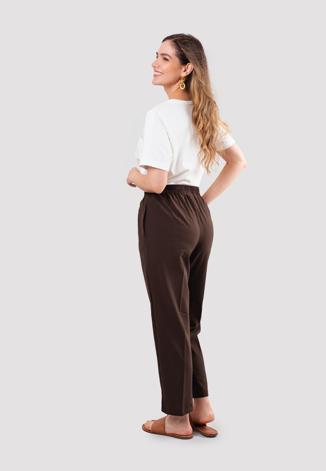 Pull On LeChute Pant - Dark Brown