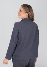 Mock Neck - Zip Up Embroidery Fleece