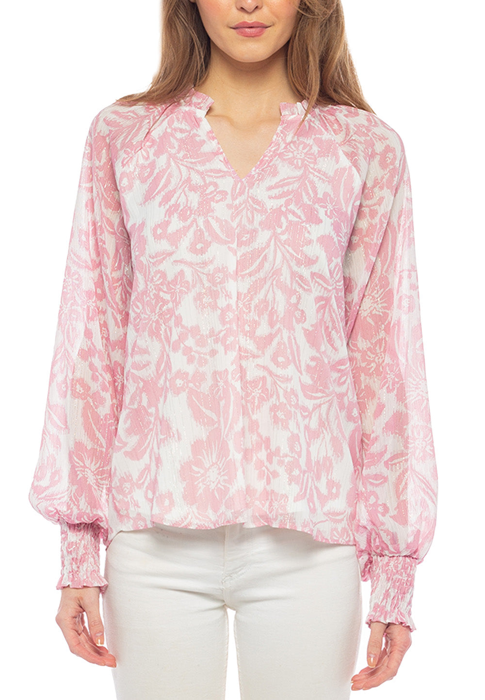 Pink Yoryu Printed Blouse