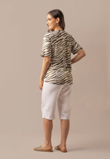 Short Sleeve Jewel Neck