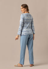 Long Sleeve Knit Top - Summer Denim Collection
