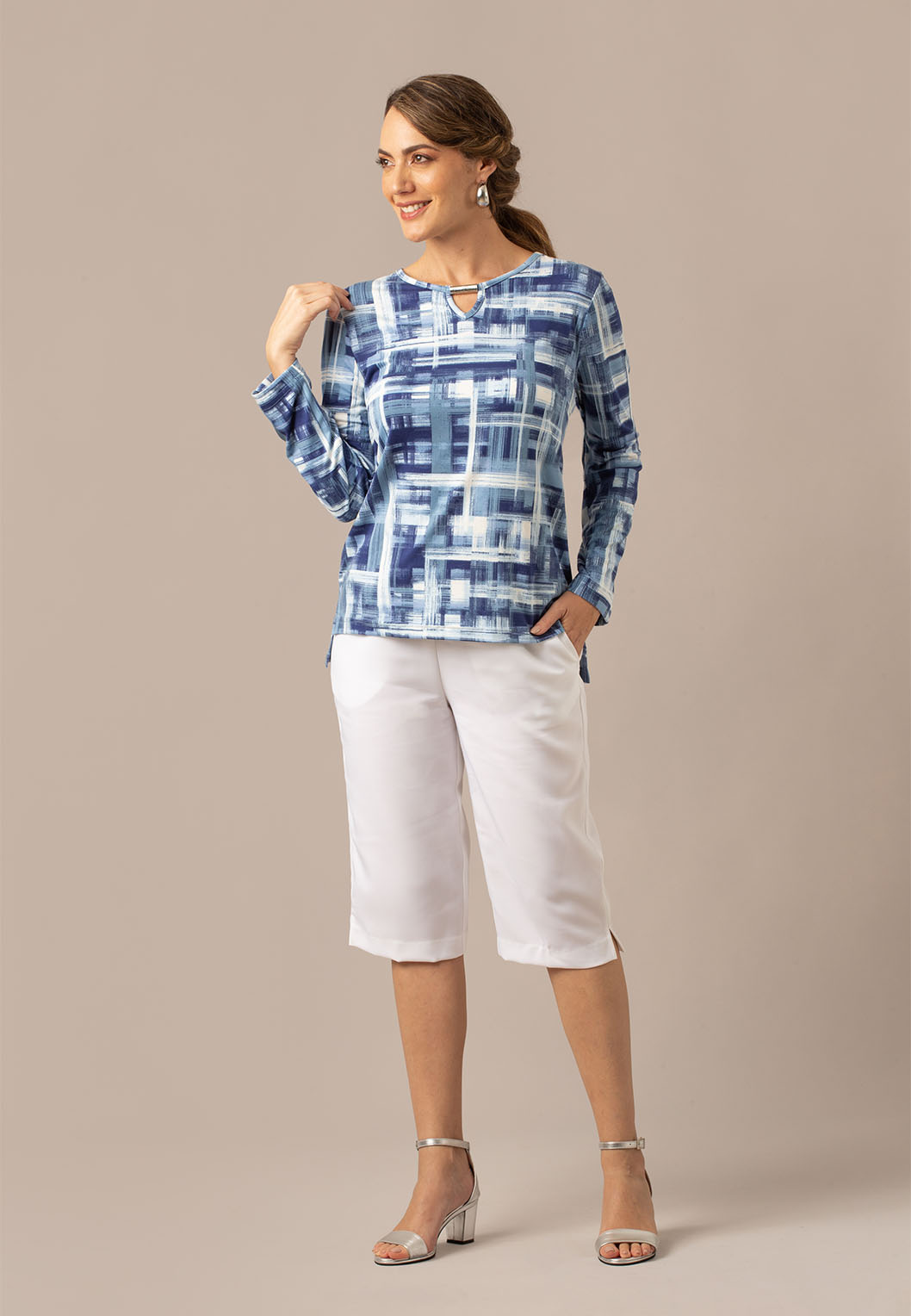 Long Sleeve Knit Top - Summer Denim Collection