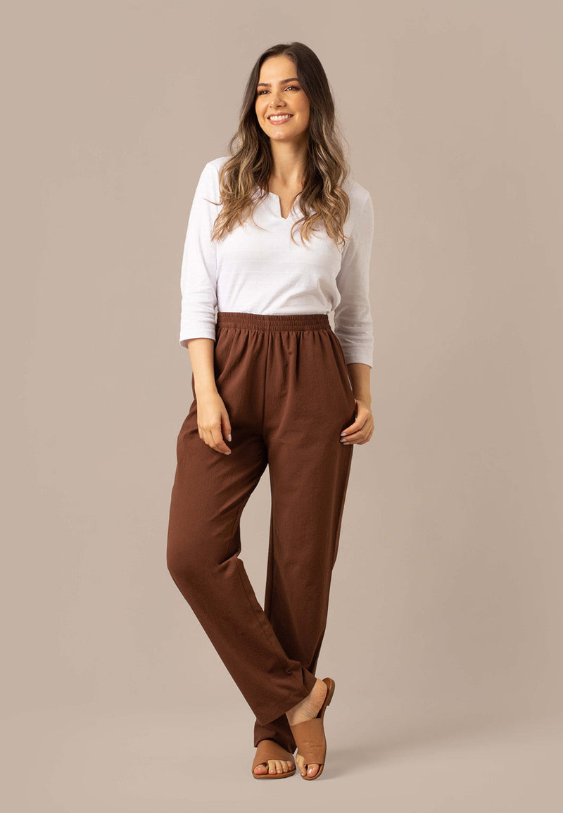 Pull On Lechute Pant - Brown