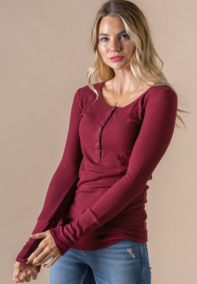 Henley Thermal - Haute Red