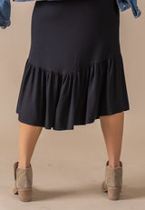 Boho Ruffle Midi Skirt