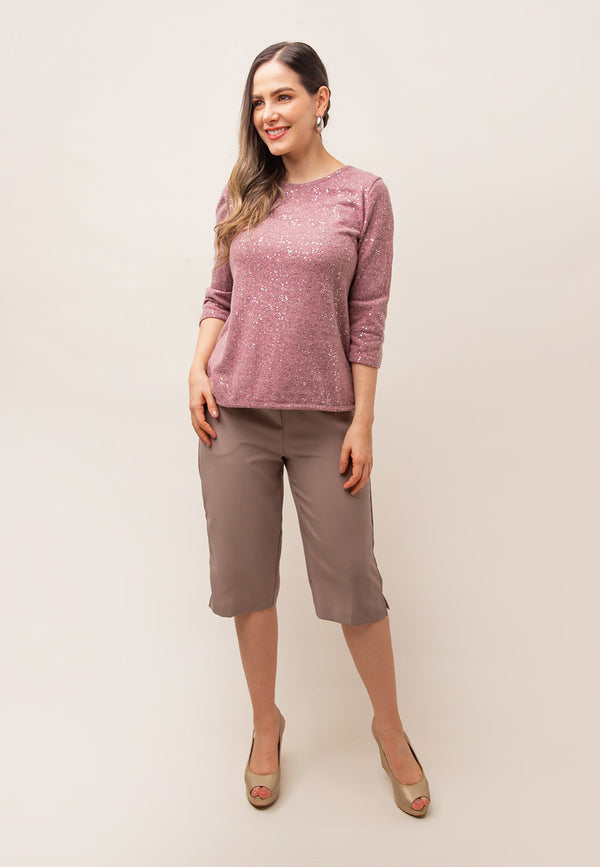3/4 Sleeve Scoop Neck Top