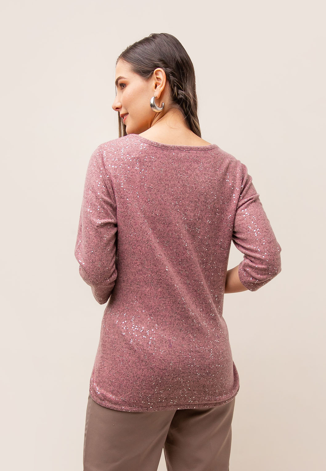 3/4 Sleeve Scoop Neck Top