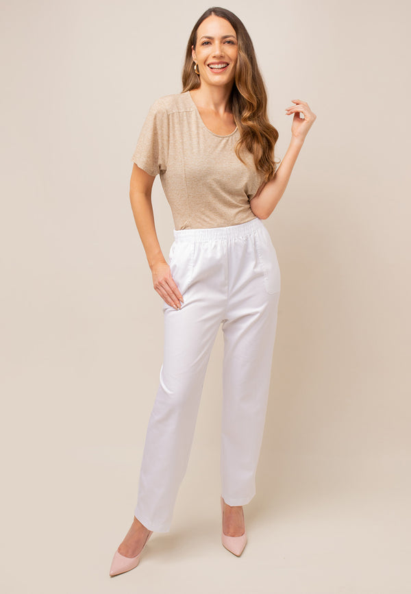 Pull On Casual Cotton Twill Pant