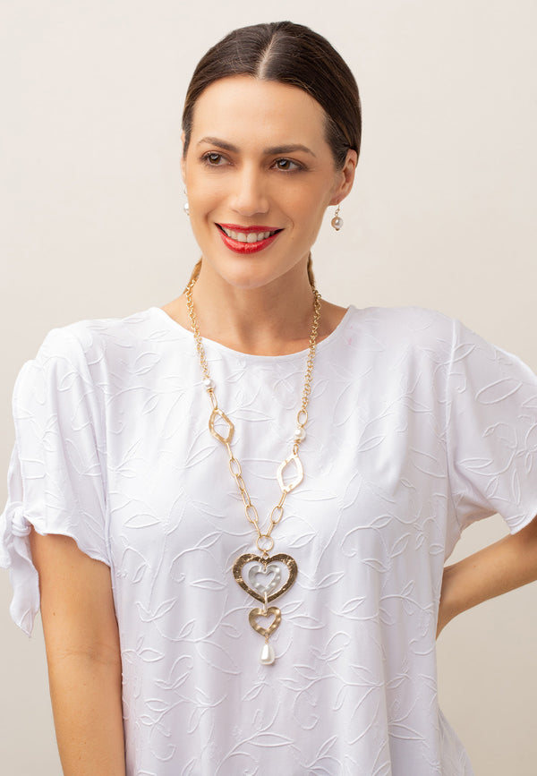 Gold Necklace and Earring Set